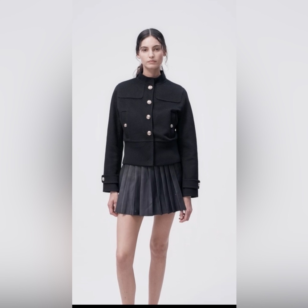 REISS  Black Button-Up Jacket
